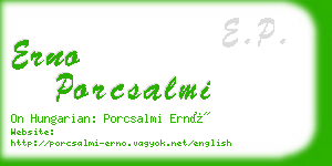 erno porcsalmi business card